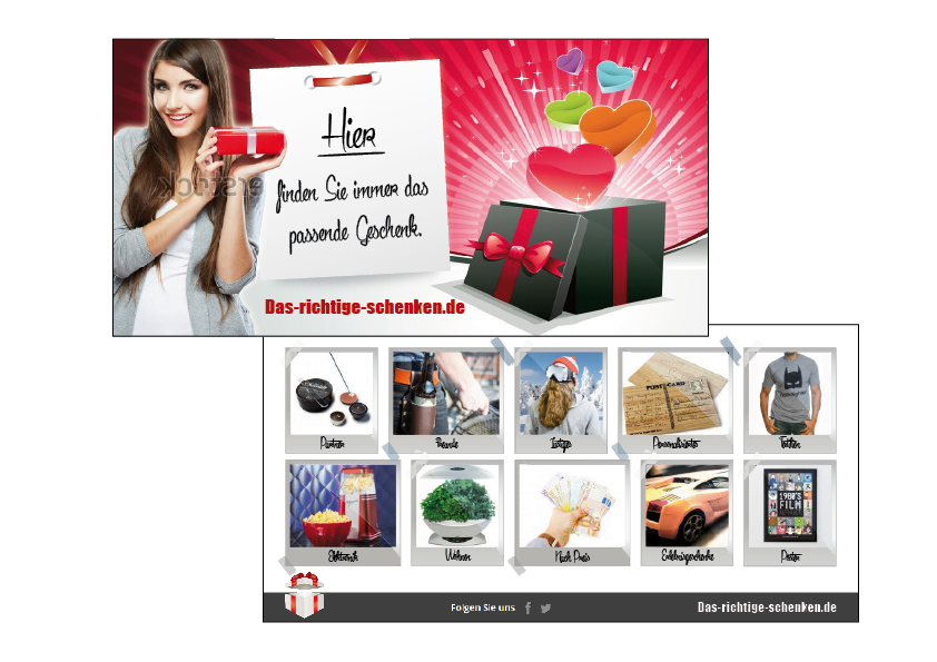 Website für Geschenkartikel sucht ein Flyer Design