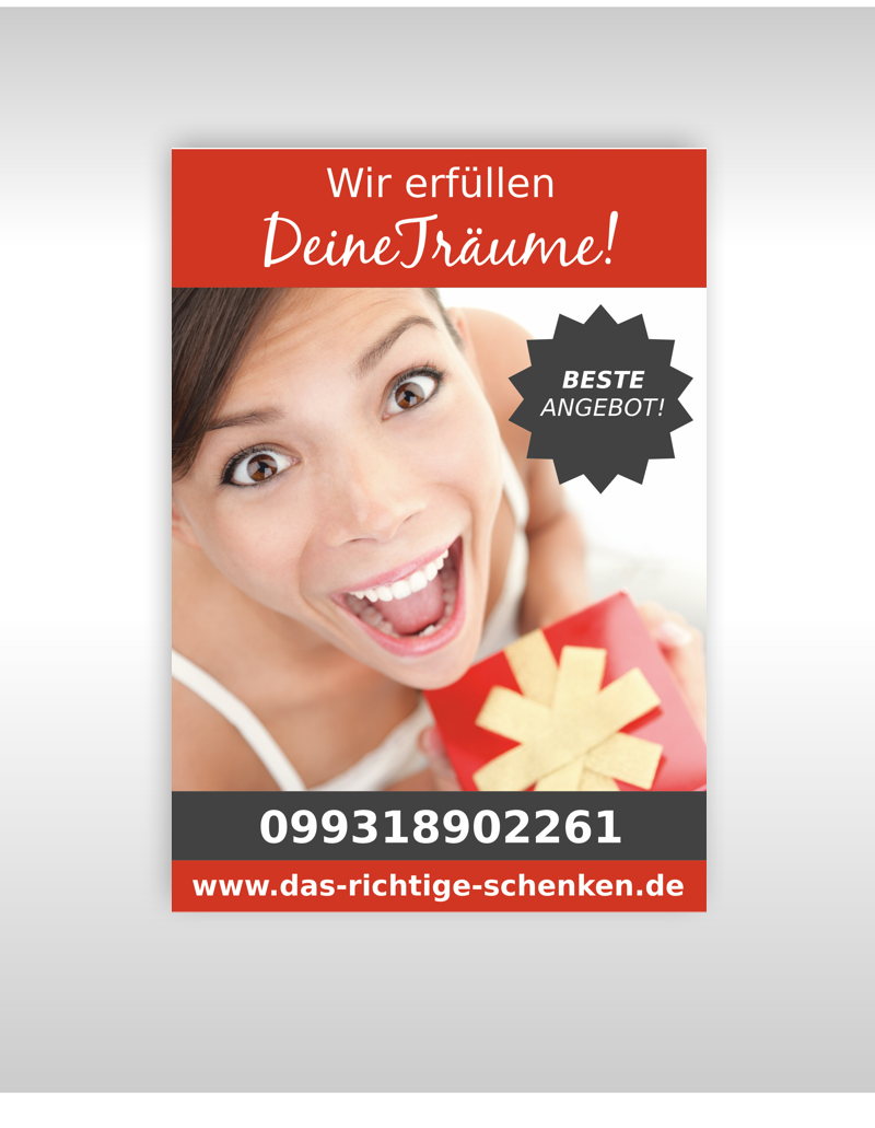 Website für Geschenkartikel sucht ein Flyer Design