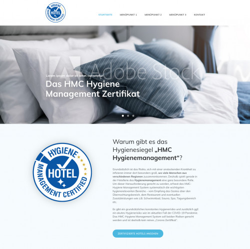 Webdesign für Hygienesiegel (Hotels)