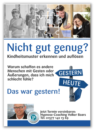 Plakat-Design für Hypnose-Coaching