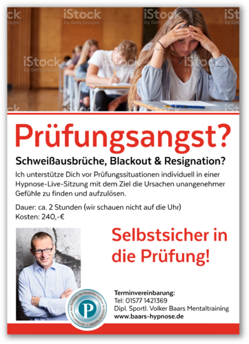 Plakat-Design Workshop gegen Prüfungsangst