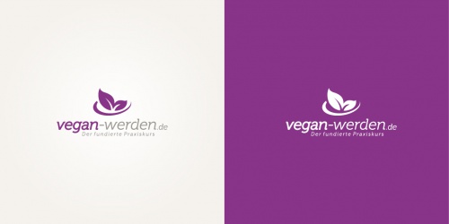 Sympathisches Logo für veganen Online-Kurs