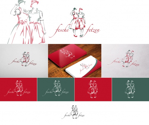 Logo-Design für fesche fetzen (Tracht)