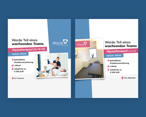 Online-Marketing Material für Recruiting-Plattform