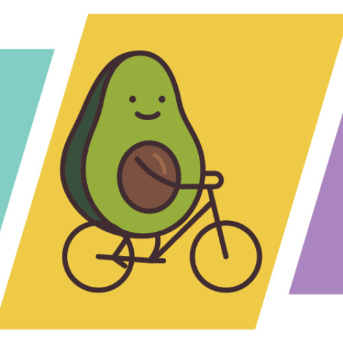 Logo für Triathlon Logo mit Avocado