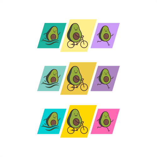 Logo für Triathlon Logo mit Avocado