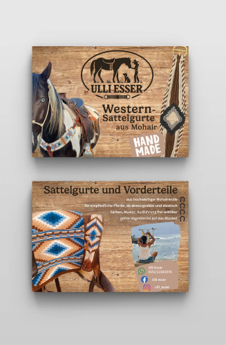 Flyer für Hersteller von Sattelgurten