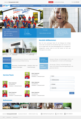 Webdesign für die Haberland GmbH