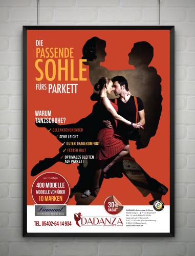 Tanzschuhversand sucht Plakat