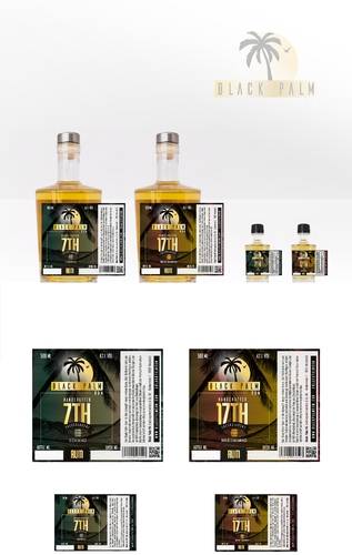 Etiketten-Design für fassgelagerten Rum