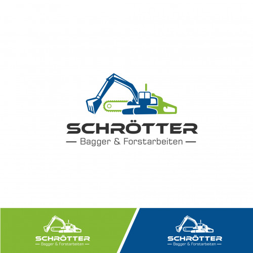 Logo-Design für Bagger- & Holzarbeiten