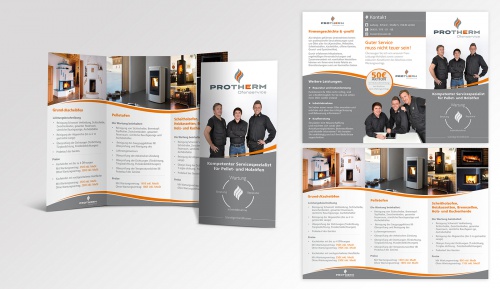 Flyer-Design für Ofenservice Firma
