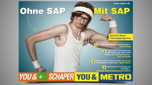 Metro braucht humorvolles Plakat