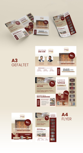Flyer für Teppichdienstleister