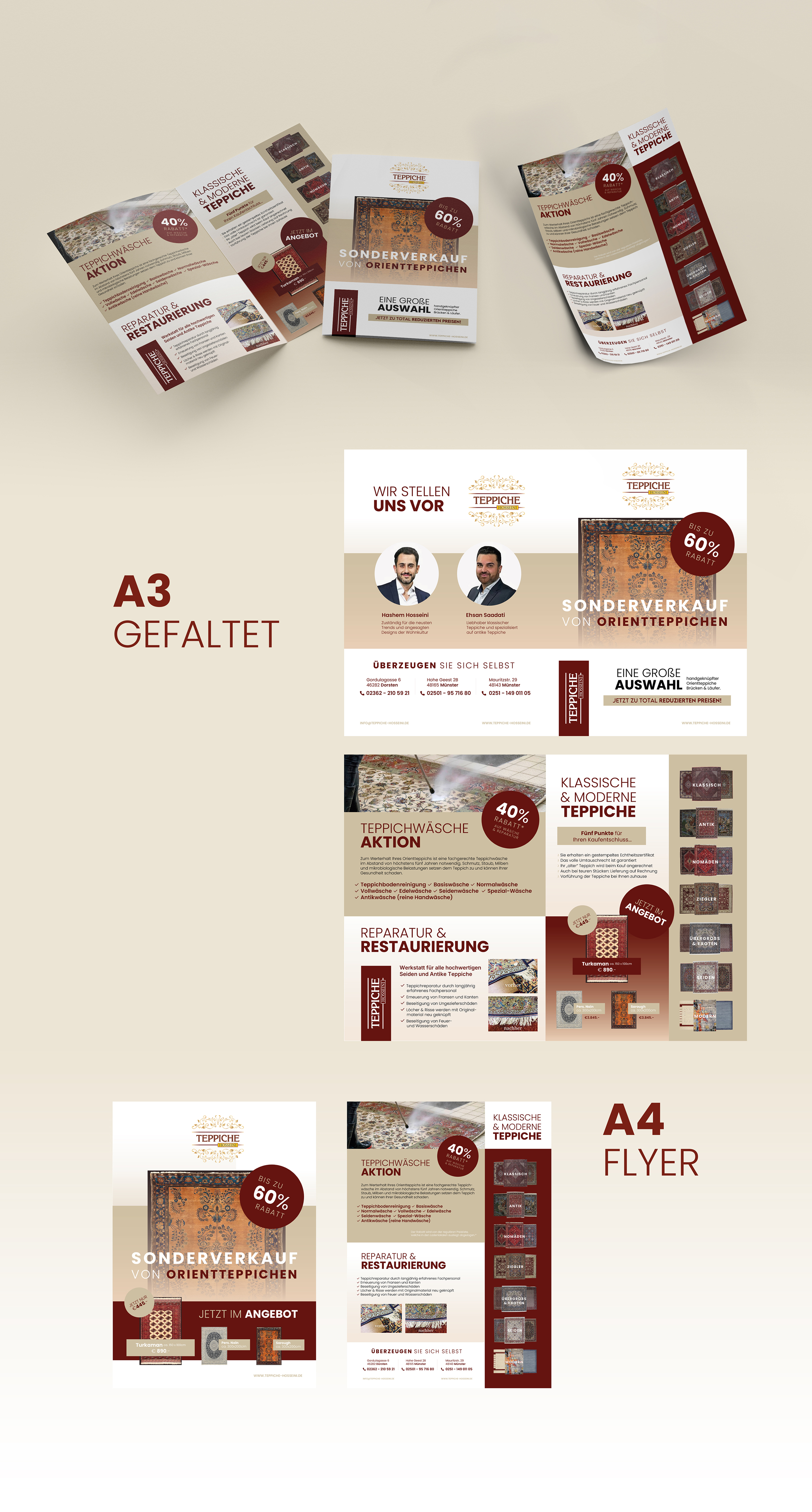 Flyer für Teppichdienstleister