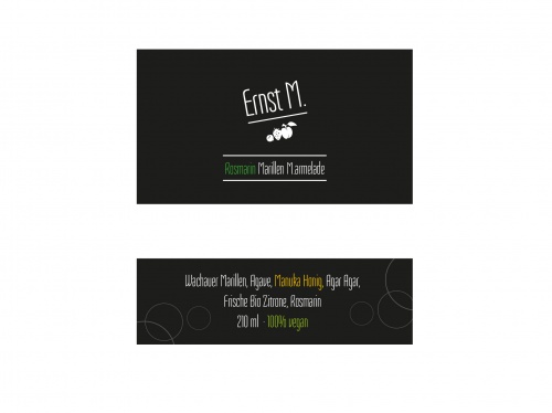 Etikett für Marmeladen Glas