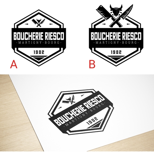 Logo butcher shop / boucherie / carniceria