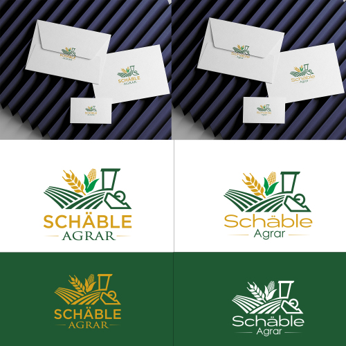  Logo für Landwirtschaft mit einem Lohnunternehmen