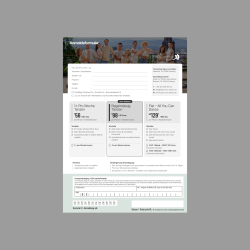 Infografik für Tanzschule