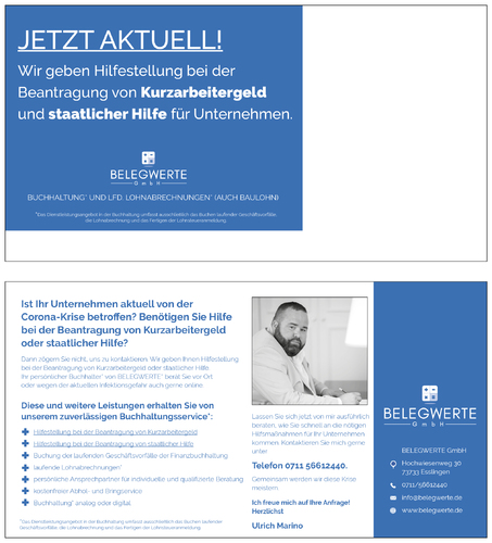 Design eines Werbeflyers für Unternehmensberatung