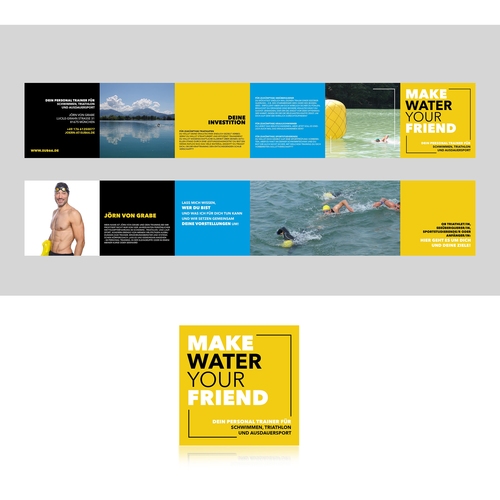 Flyer-Design für Schwimmtraining für Triathleten