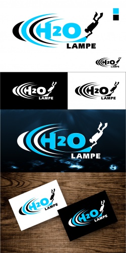 H2O Lampe braucht ein 1 oder 2-farbiges Logo