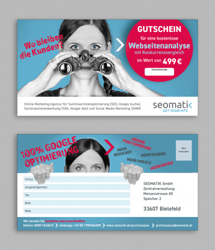 Flyer-Design für Online Marketing Agentur