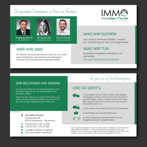 Flyer-Design für Immobilienmakler & Bauträger