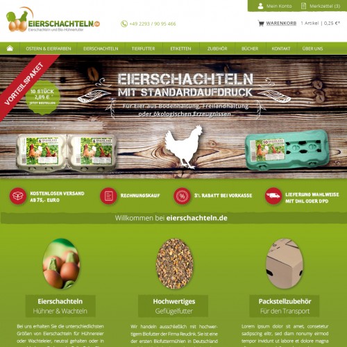 Eierschachteln.de sucht neues Shopdesign