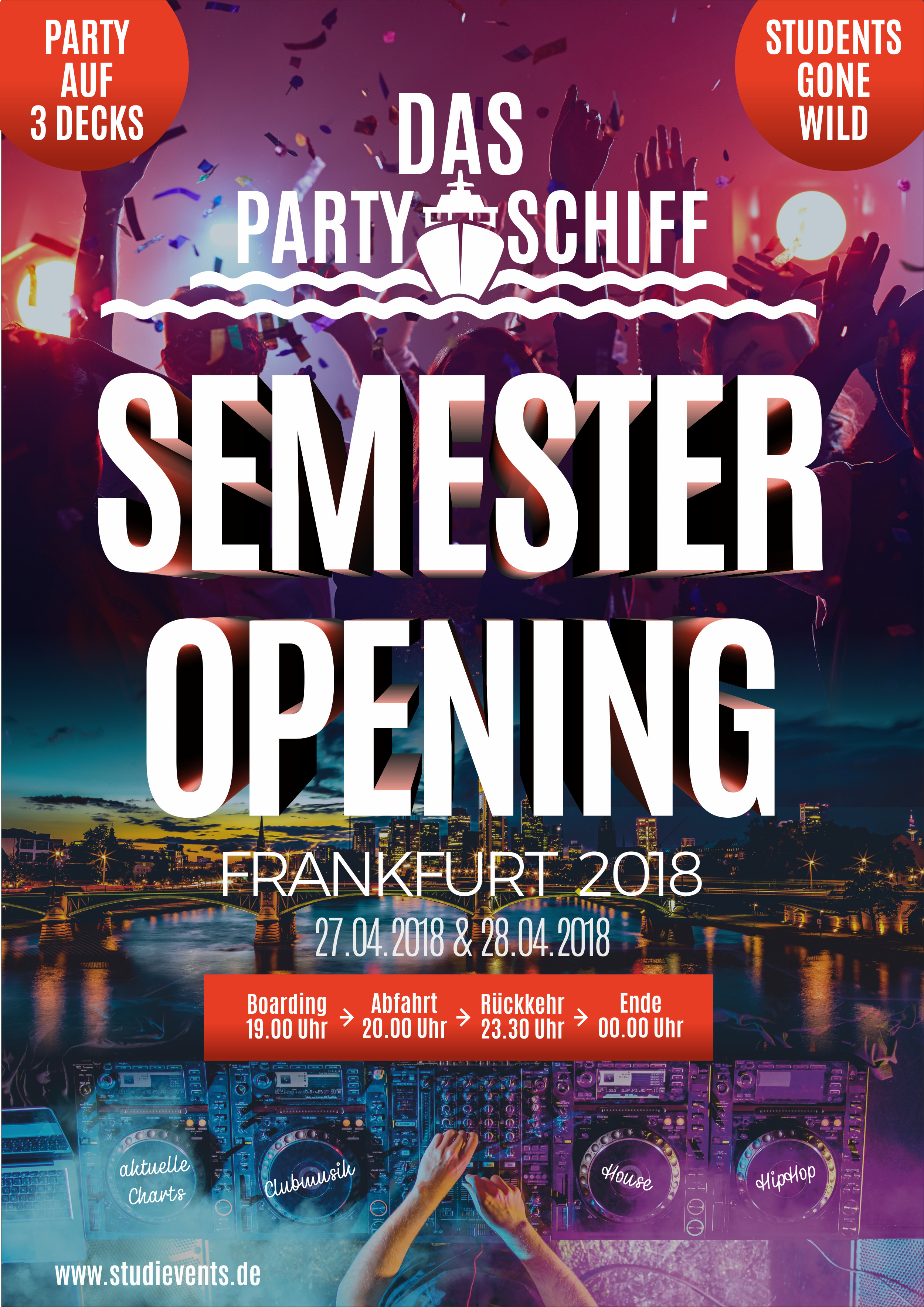 Plakat-Design für Semester Opening 2018 Frankfur ...