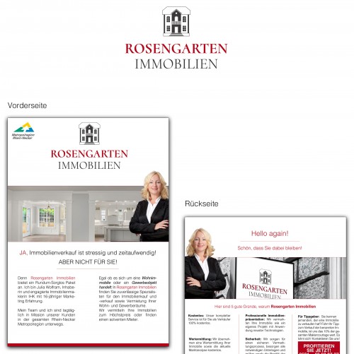 Flyer-Design für Immobilienmaklerin