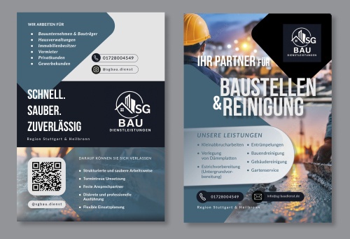  Flyer für Baustellen- und Reinigungsarbeiten