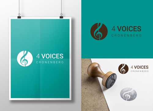 Logo-Design für den gemischten Chor 4 Voices Cronenberg