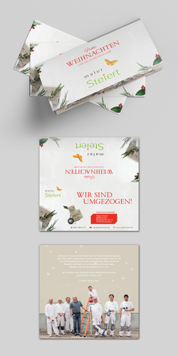 Flyer-Design (Weihnachtspost) für Malergeschäft