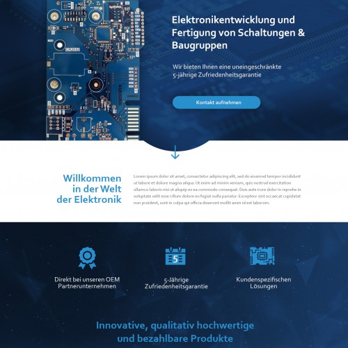  Webdesign for development of custom specific electronics