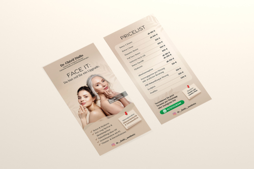 Flyer für plastische Chirurgie