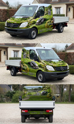  Fahrzeugbeschriftung für Hausmeister- und Gartenservice