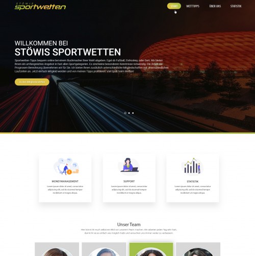 Webdesign für Sportbegeisterte Firma