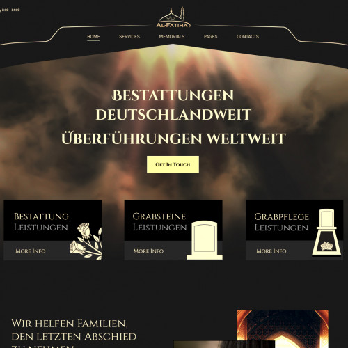 Webdesign für islamisches Bestattungsunternehmen