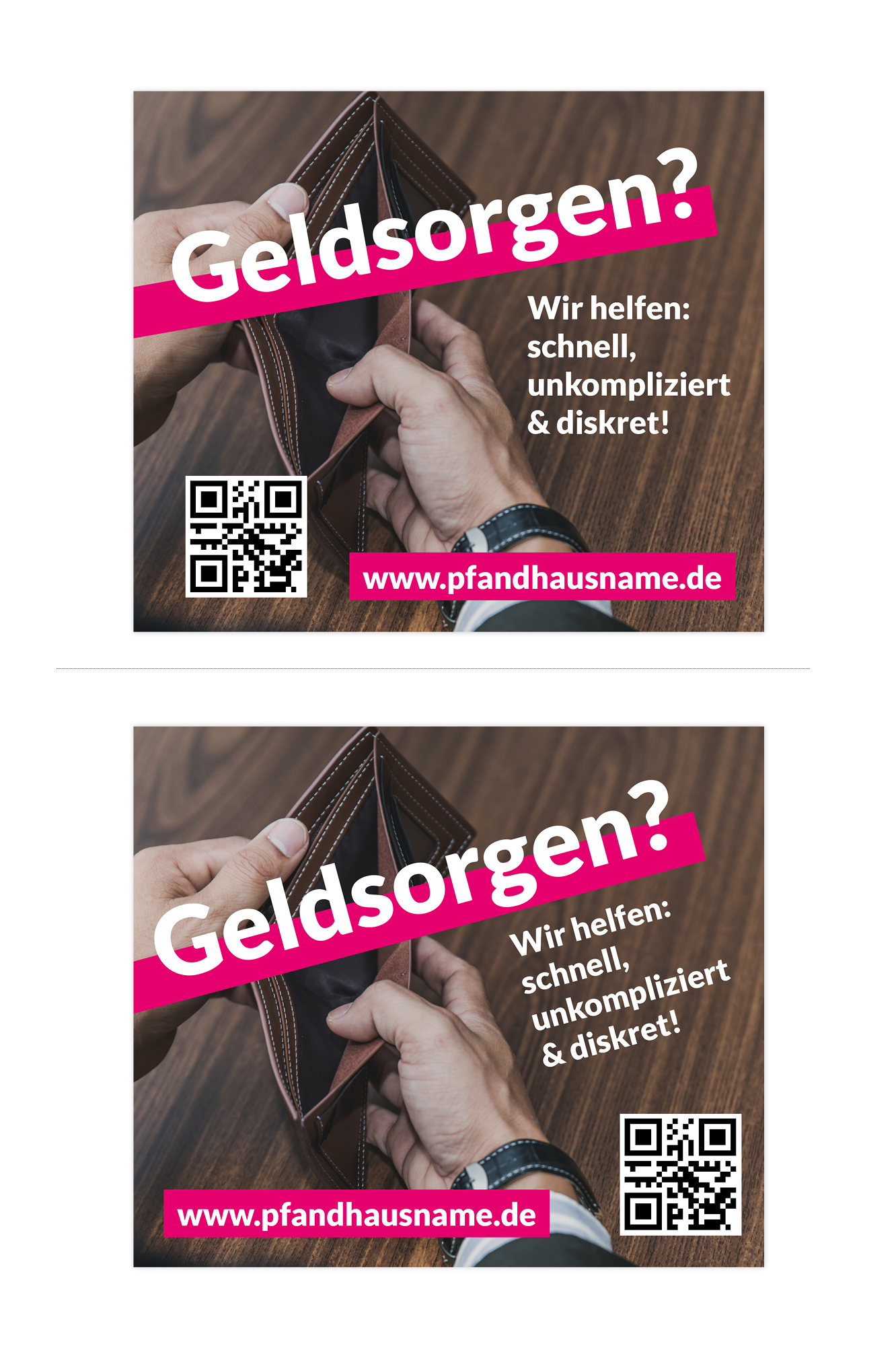 Plakat-Design für Pfandhaus gesucht