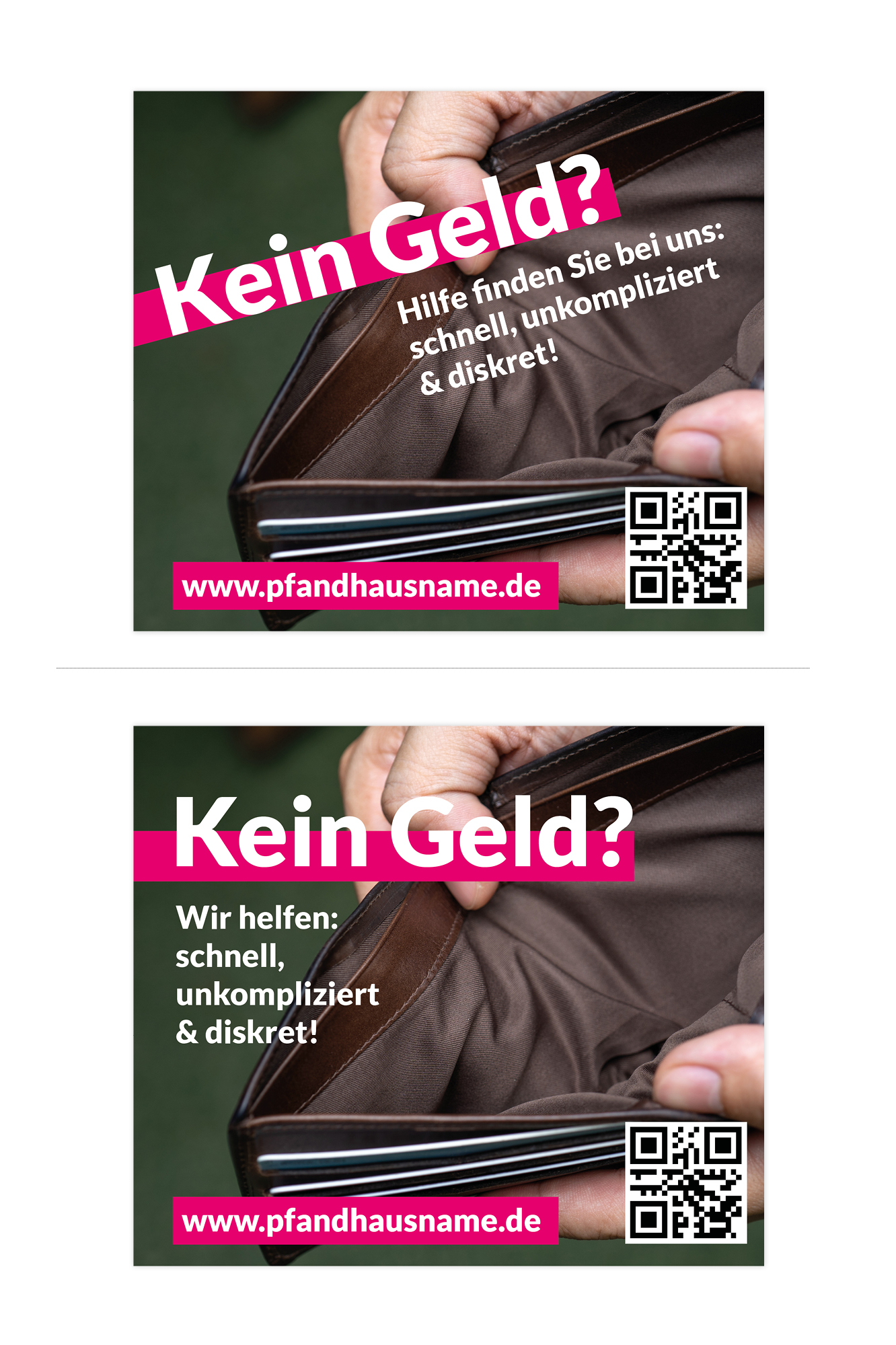 Plakat-Design für Pfandhaus gesucht