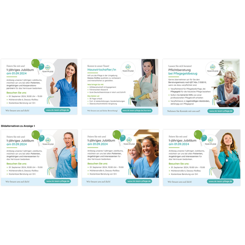 Anzeigengestaltung für ambulanten Pflegedienst