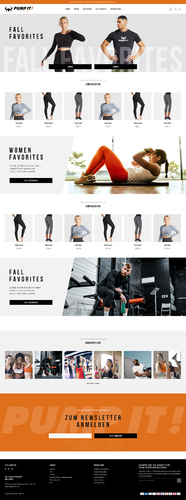 Webshop-Design für Sport- und Fitnesslabel