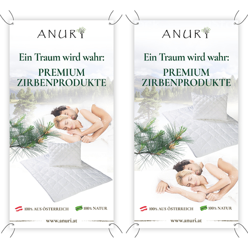  Plakat-Design für Zirbenprodukte aus Österreich