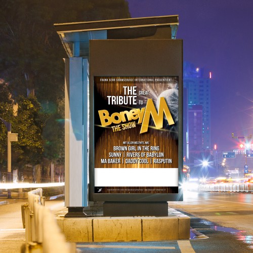 Plakat-Design Bony M Show