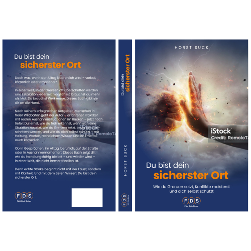  Buch-/eBook-Cover für Anbieter von Seminaren zu den Themen Deeskalation und Selbstschutz