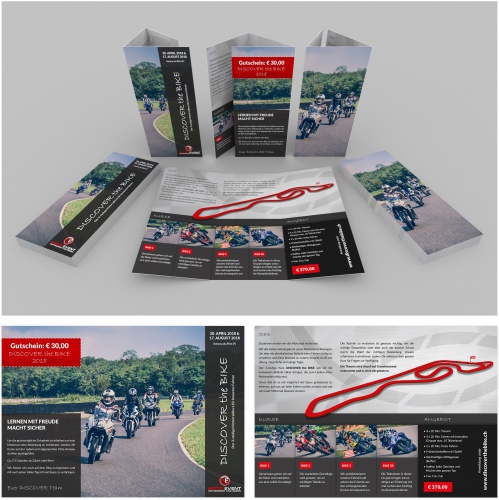 Flyer-Design für Motorradbranche