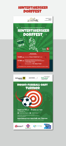 Flyer-Design für traditionelles Dorffest