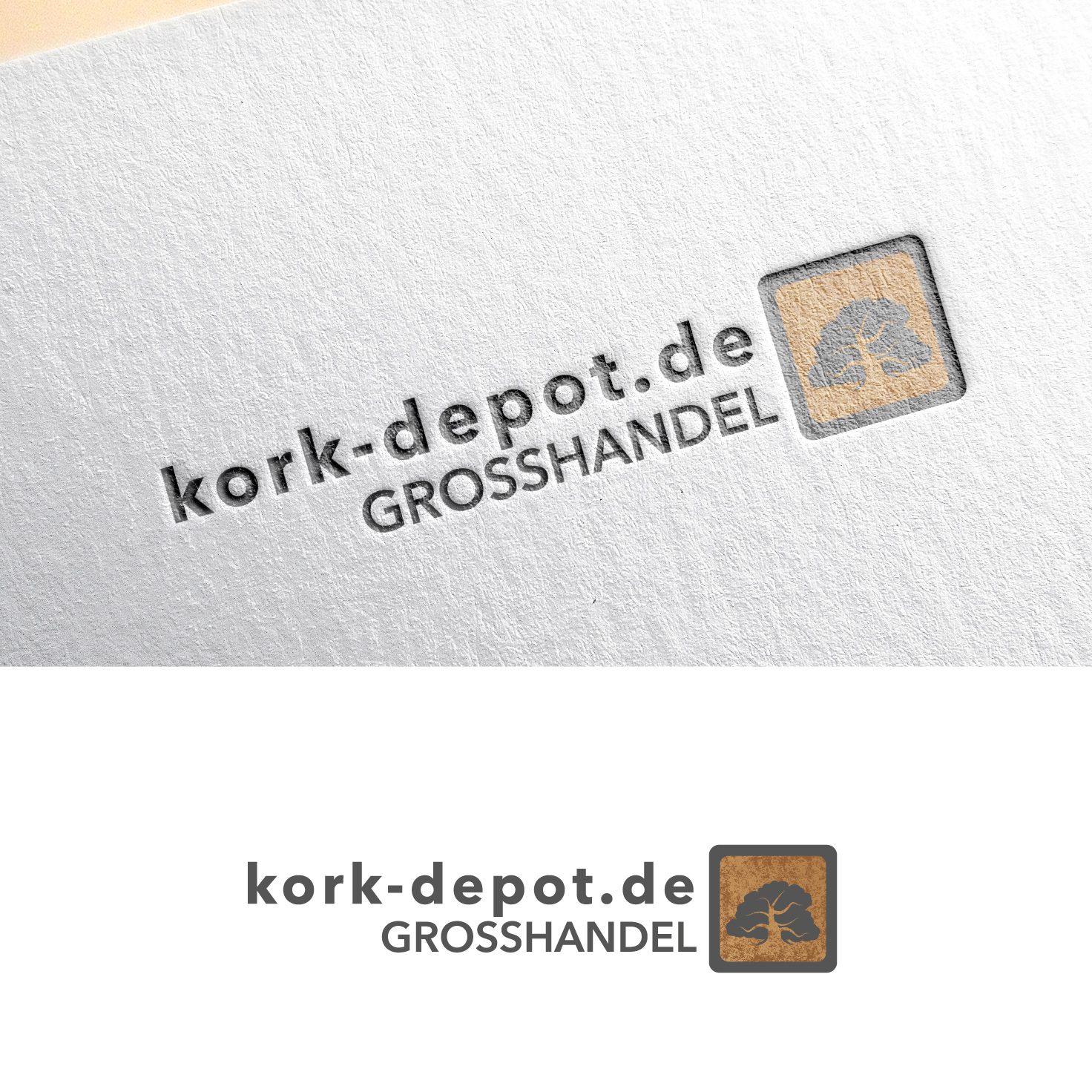 Logo-Design für Handel mit Kork