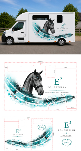 Dateierstellung/ Vektor für Folierer Pferdetransporter